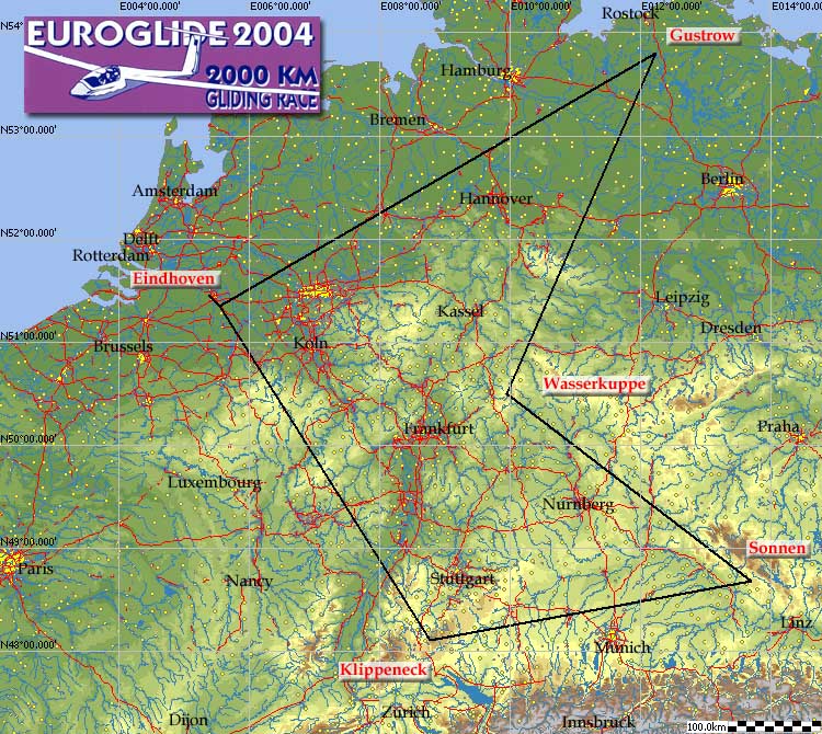 Euroglide 2004 Itinerary