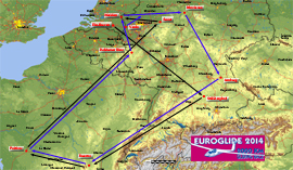 Euroglide 2014 itinerary