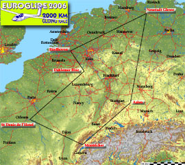 Euroglide 2006 itinerary