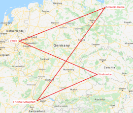 Euroglide 2020 itinerary
